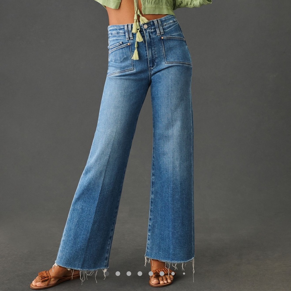 PAIGE Anessa Wide Leg Crop Jeans